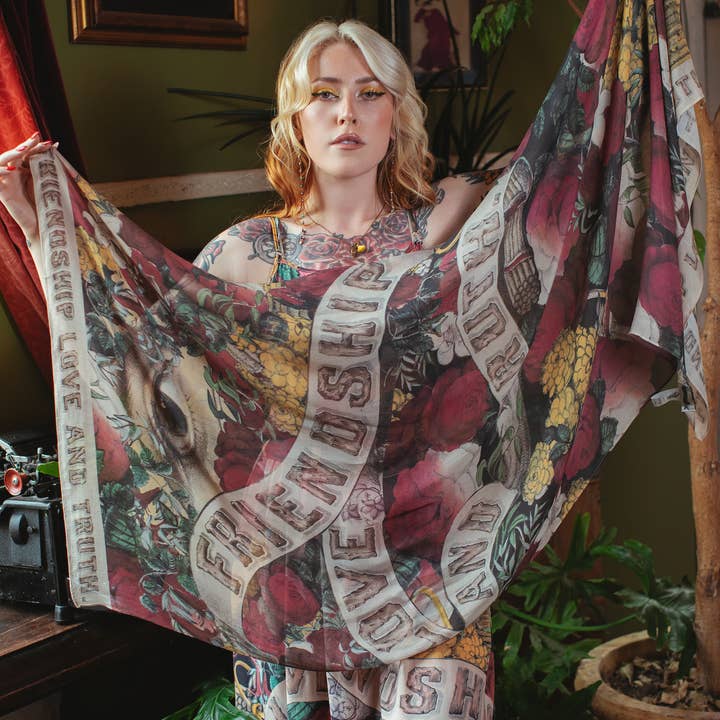 Market of Stars (USA) - Wholesale Scarf - Women's - Friendship Love & Truth Bohemian Scarf1