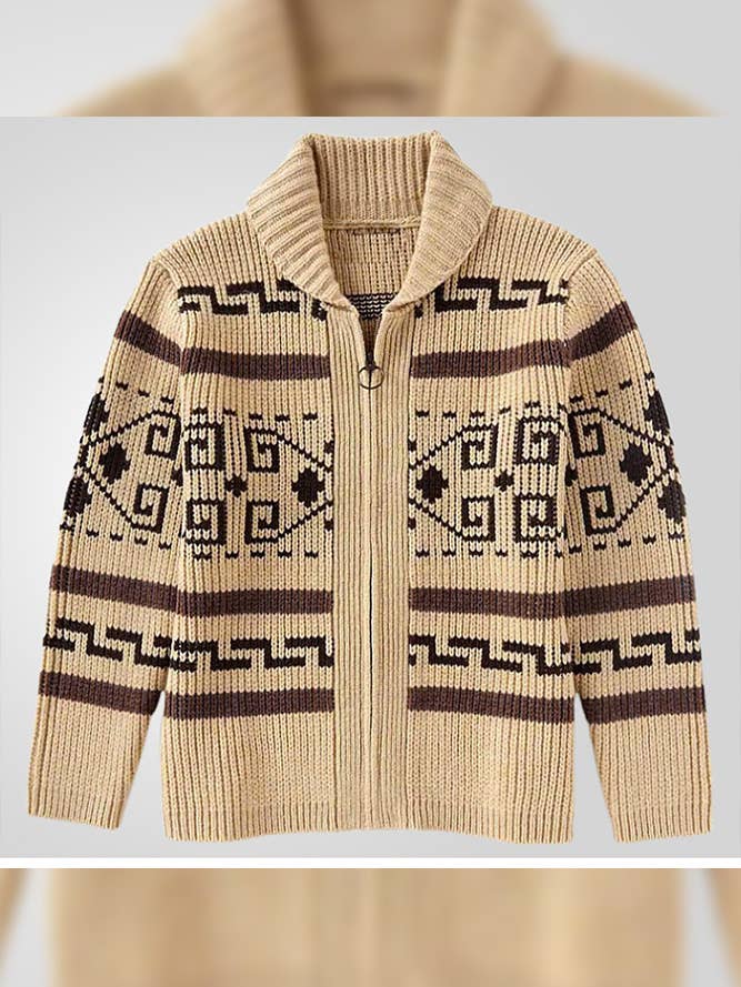 UNISHE – wholesale Cardigan – Men's – Men's Jacquard Knitting Cardigan ZK22401