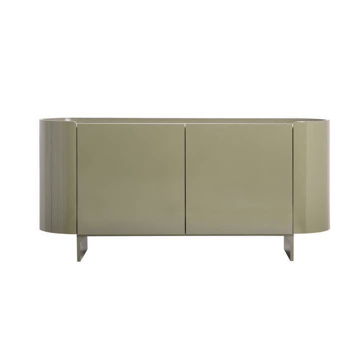 Aparador de madera dm en color verde de 160x45x75cm para venta al por mayor de Kodu Home Design