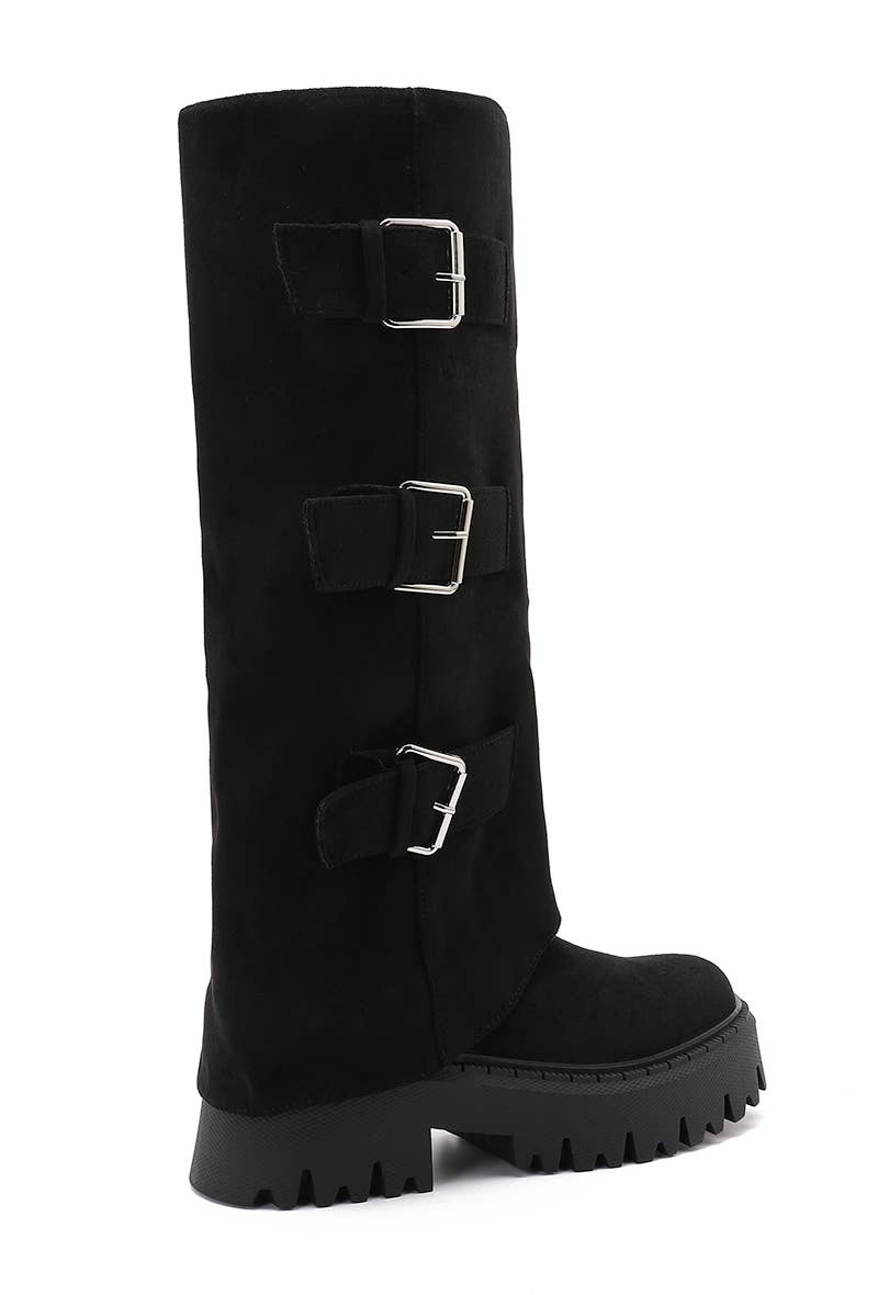 Joia Paris - Wholesale Booties - Women's - High boots with lug sole and triple straps WZ-1122