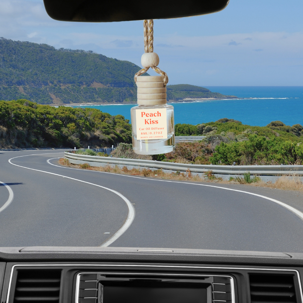 Honey Jar Creations - Vente Désodorisant pour voiture – unisexe - Diffuseurs de voiture suspendus | Baiser de pêche | Fabriqué aux États-Unis2
