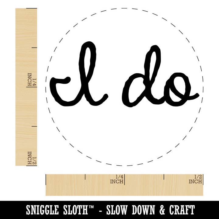 I Do Wedding Fun Text Self-Inking Rubber Stamp for Stamping Crafting Planners for wholesale by Sniggle Sloth