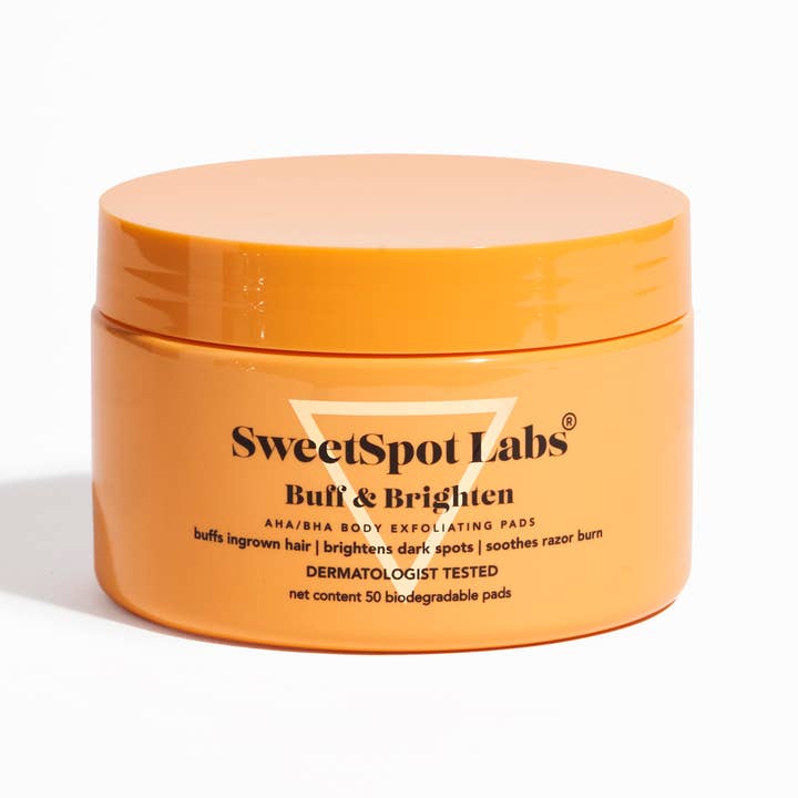 Sweetspot Labs - Wholesale Body Scrub/Exfoliant - Buff & Brighten AHA/BHA Bikini & Body Exfoliating Pads- 50ct