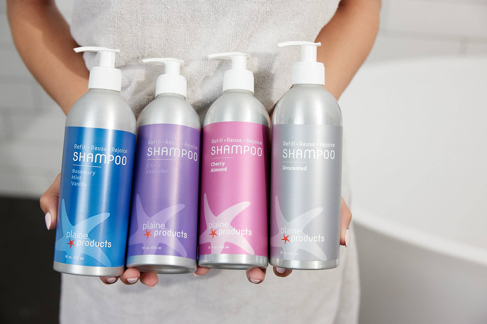 Plaine Products - Wholesale Hair Shampoo - Shampoo 16 oz (pump not included) Reusable packaging2