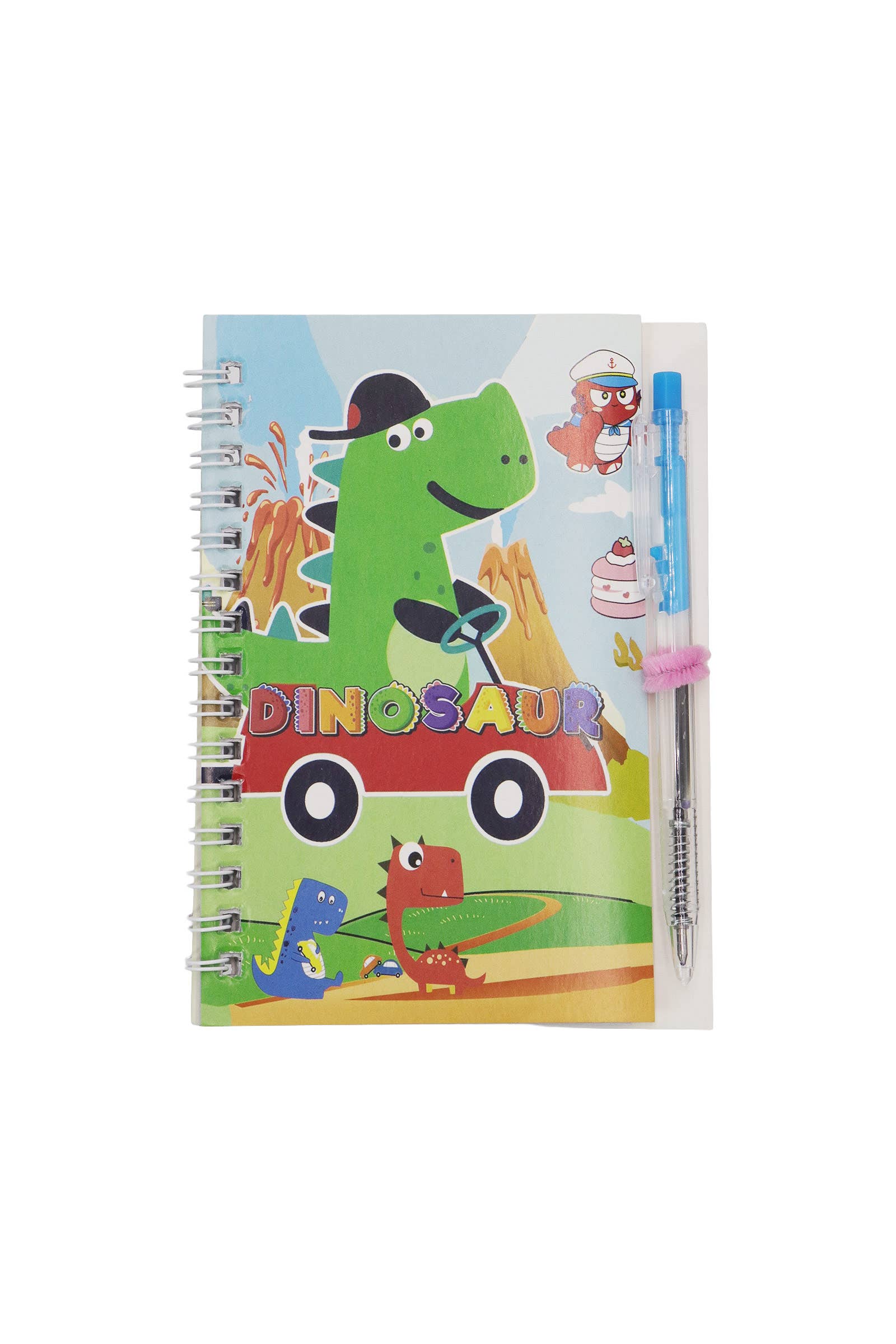 ASSORTED Dinosaur A6 Spiral Bound Notebook With Pen for wholesale on Faire5