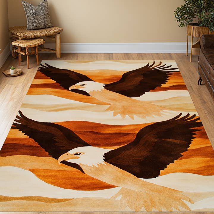 Hochfliegende Freiheit - Handgefertigter Neuseeland-Wollteppich - Maßgeschneiderte Optionen für den Großhandel von Sova Rugs