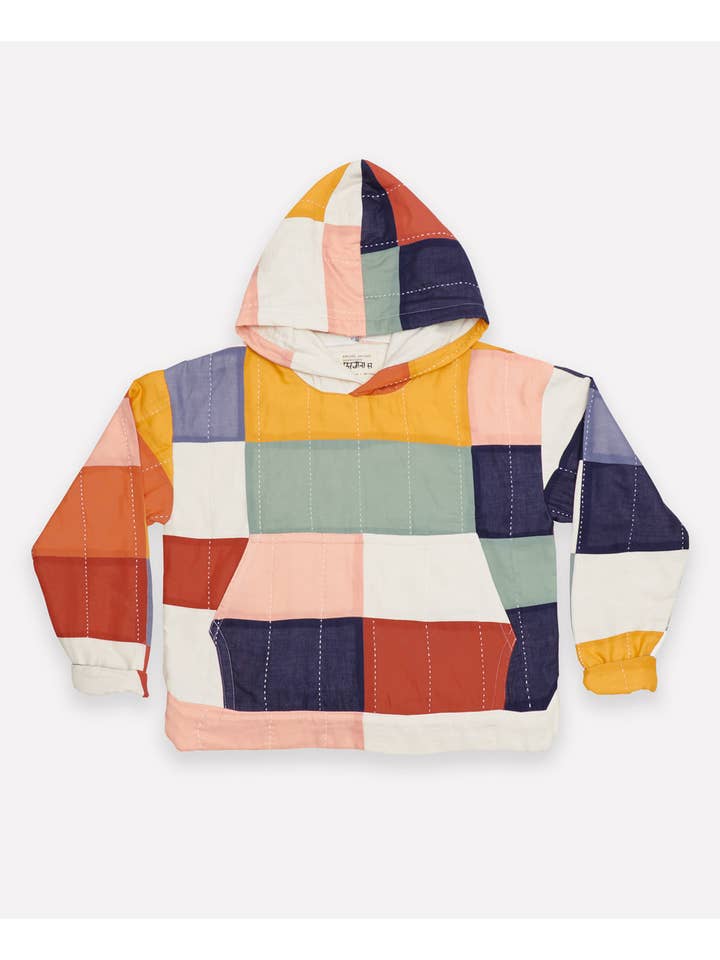 Anchal - Wholesale Hoodie - Women's - Multi-Check Quilted Hoodie