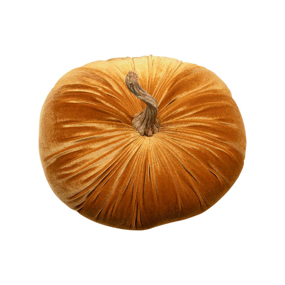 Mars & More - Brand of B Living - Wholesale Decorative Tabletop Object - decorative velvet pumpkin orange 25cm2