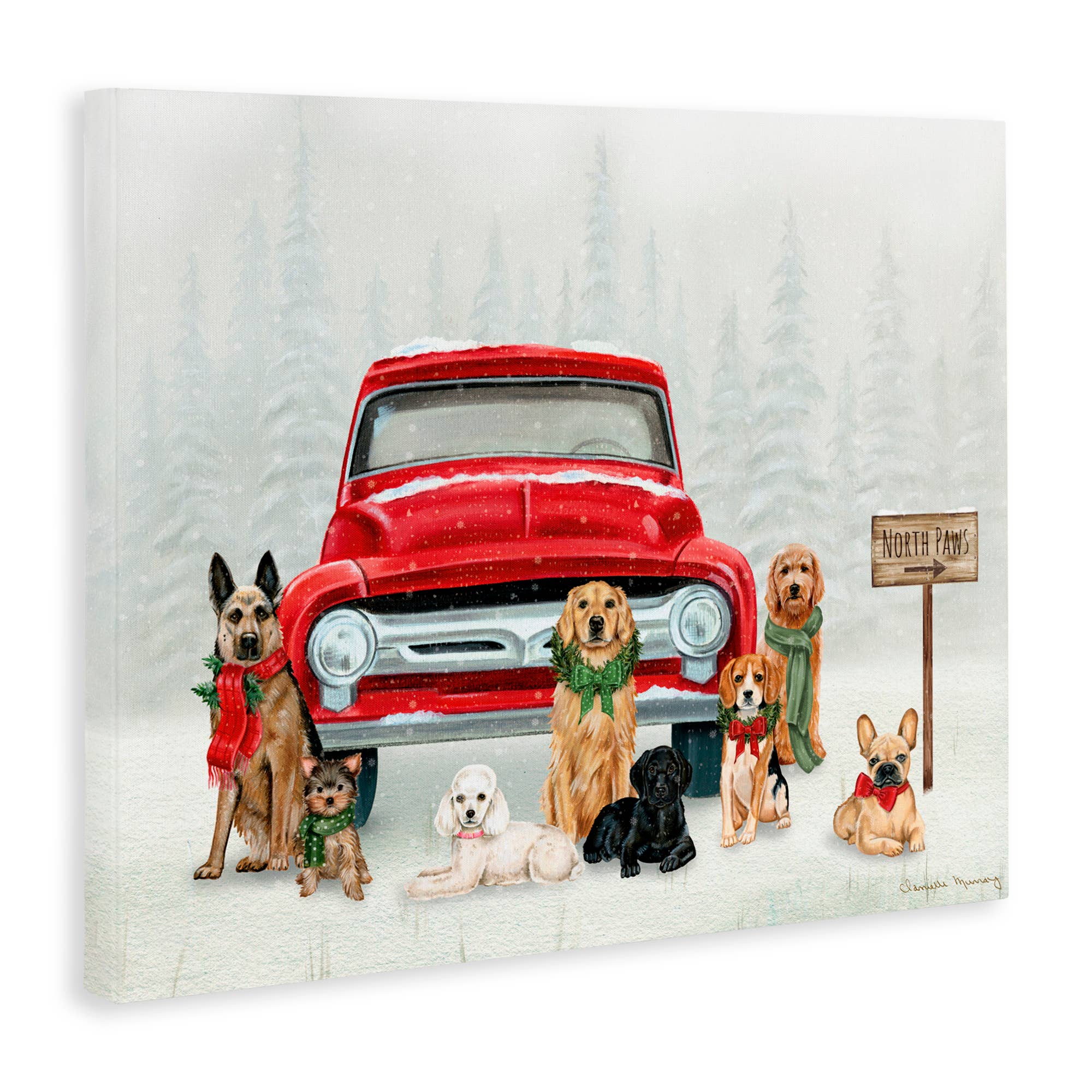 Stupell Industries - Wholesale Wall Sign - Royal Pups Holiday Motif - Unframed Wall Art10