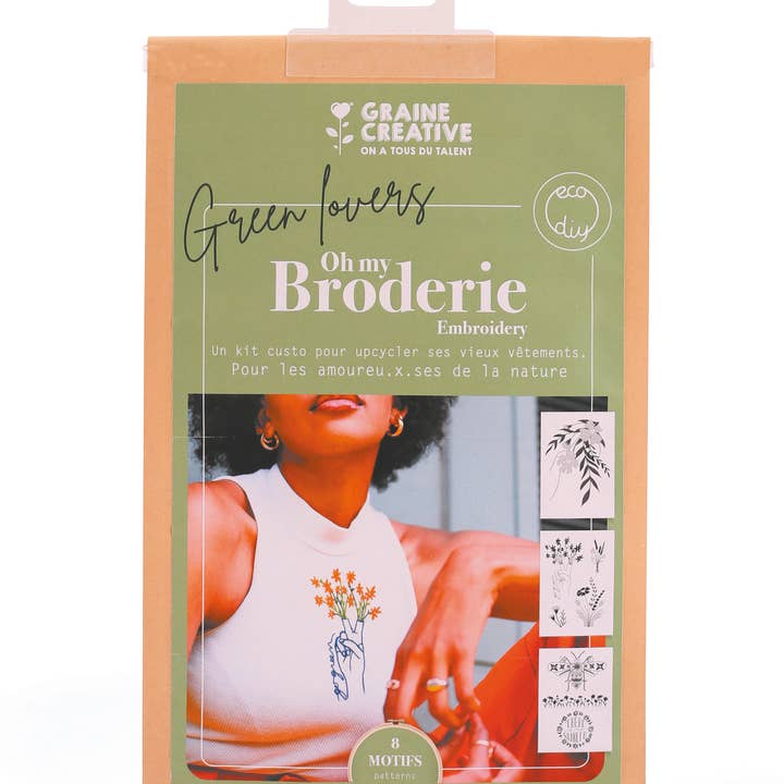 Graine Créative - Wholesale Craft Supplies - EMBROIDERY KIT ON NATURAL CLOTHING 165 x 240 x 50 mm2