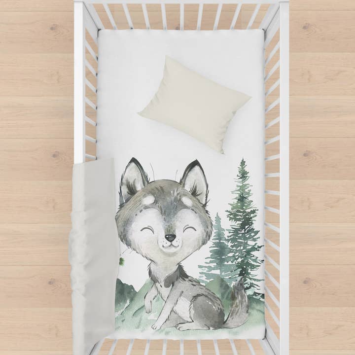 Winter Forest Wolf Blanket Ready to Sew Panel for wholesale by bb drou & Compagnie