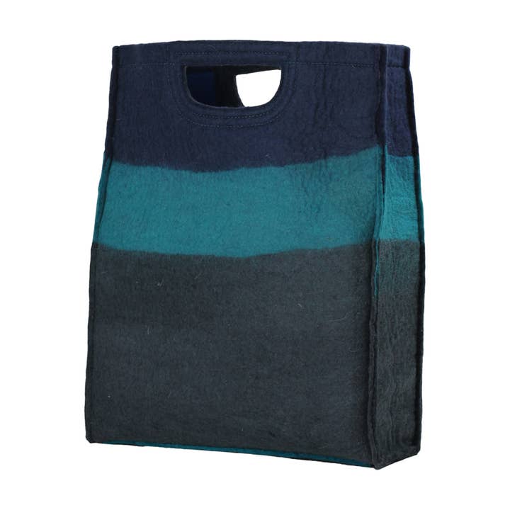 Hand felted Wool Tote Bag Regularly $85 Sale $45 MANTAUK for wholesale by Erik & Mike