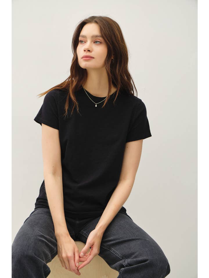 Be Cool - Wholesale T-Shirt - Women's - GARMENT DYED SLUB TEE