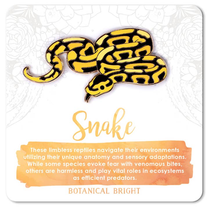 Snake Enamel Pin for wholesale by Botanical Bright