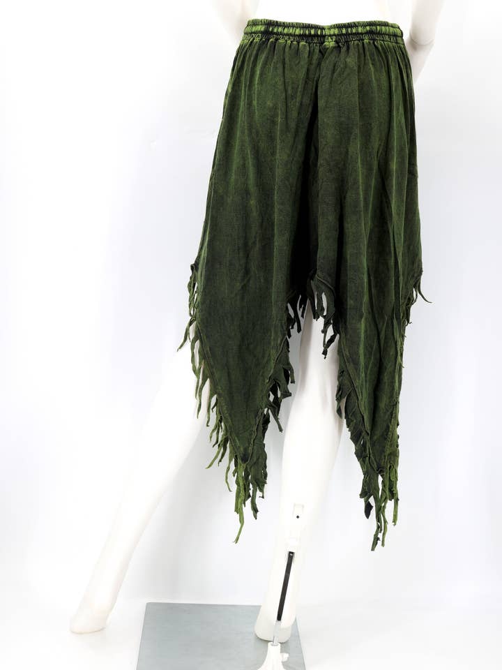 Himalaya Handmade - Wholesale Skirt - Women's - Cotton Hippie Handmade Floral Embroidered Stone Washed Fringe Skirt6