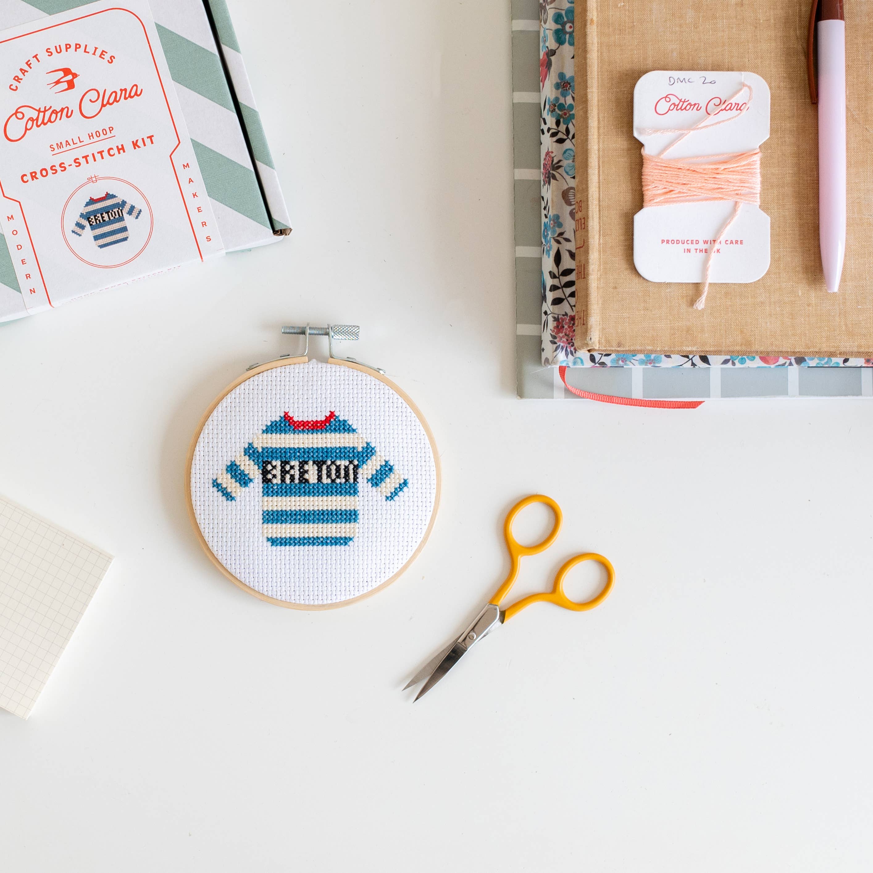 Cotton Clara Craft Kits & Supplies - Venta al por mayor Kit de manualidades - Kit de Bordado Fácil de Punto de Cruz Contado Bretón7