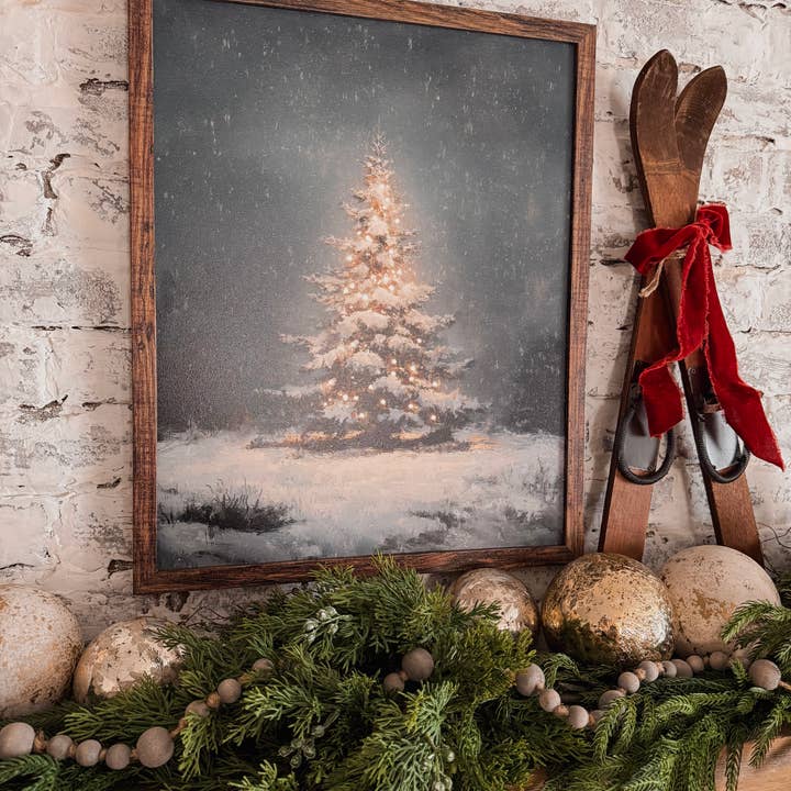 WillowBee Signs & Designs - Wholesale Sign - Moody Vintage Lit Up Christmas Tree5