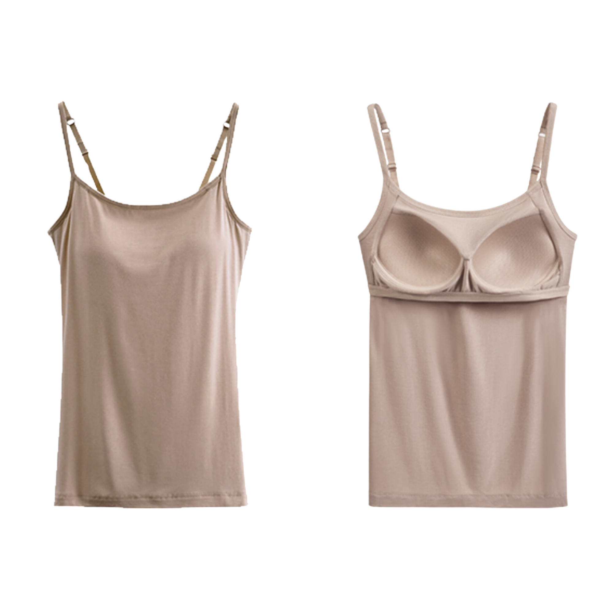 DrifWoo – Top interior – Mulher por atacado – Camisola Modal com Sutiã Embutido – Tops Femininos5