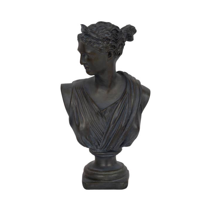 Sagebrook Home - Wholesale Sculpture - Resin Grecian Bust Distressed Sculpture - Bronze, 12 in.3