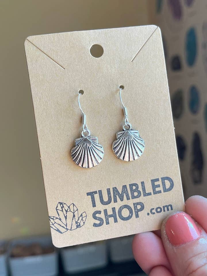 Seashell Earrings, Sea Shell Earrings, Stainless Steel for wholesale by Tumbledshop