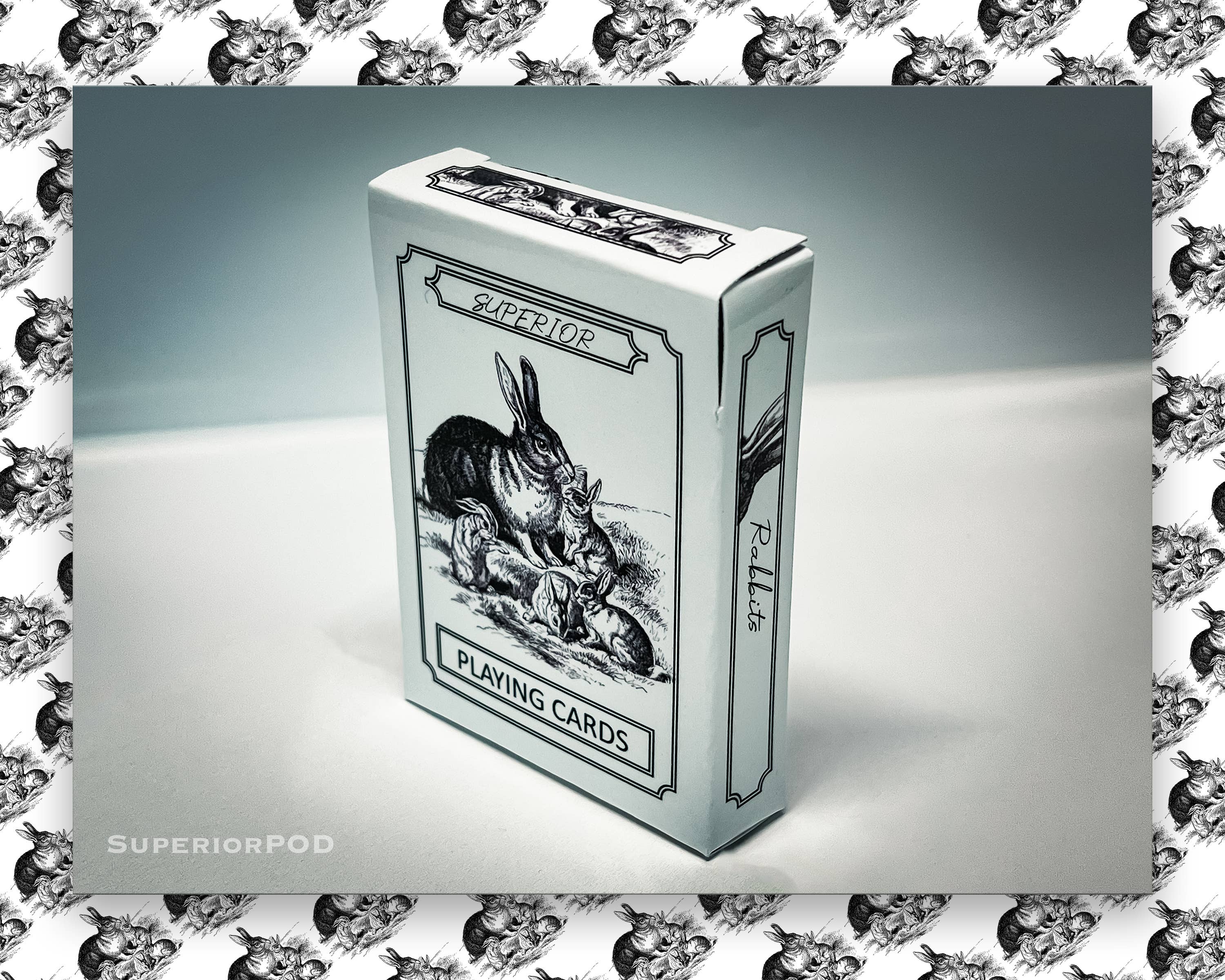 Superior Print on Demand - Vente Jeu de cartes - Cartes à jouer RABBITS, Jeu de cartes Bunny, Cartes de Pâques0