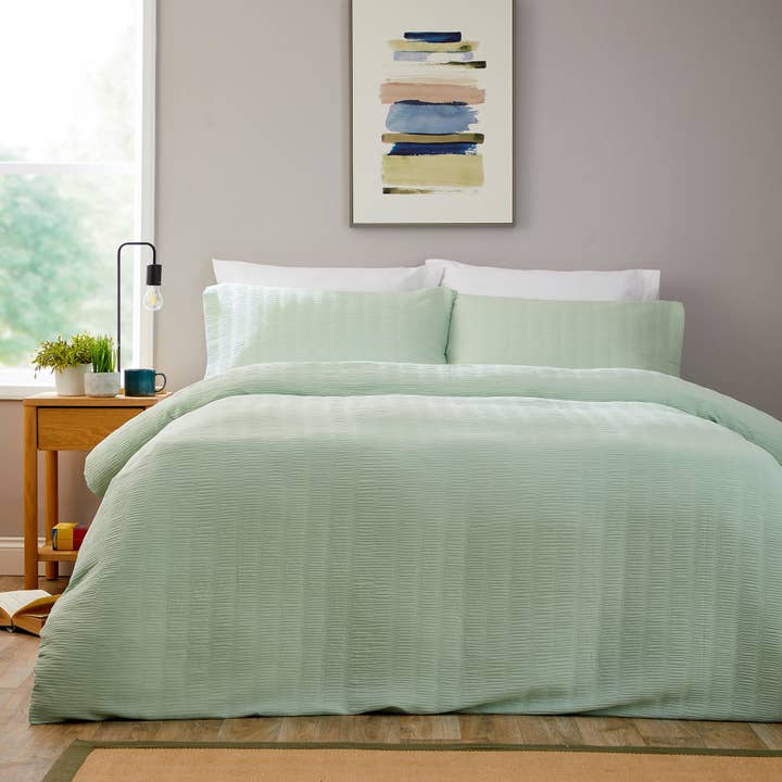 Belgravia Sage Green Duvet Cover Set for wholesale by LOOMWORKS LTD