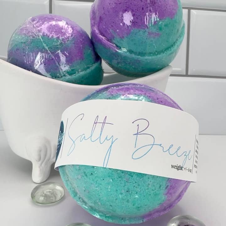 Salty Breeze Bath Bomb for wholesale by Fizz Bizz LLC
