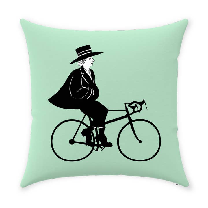Marianne -- Bike Life Throw Pillow for wholesale by Bicycle Utopia