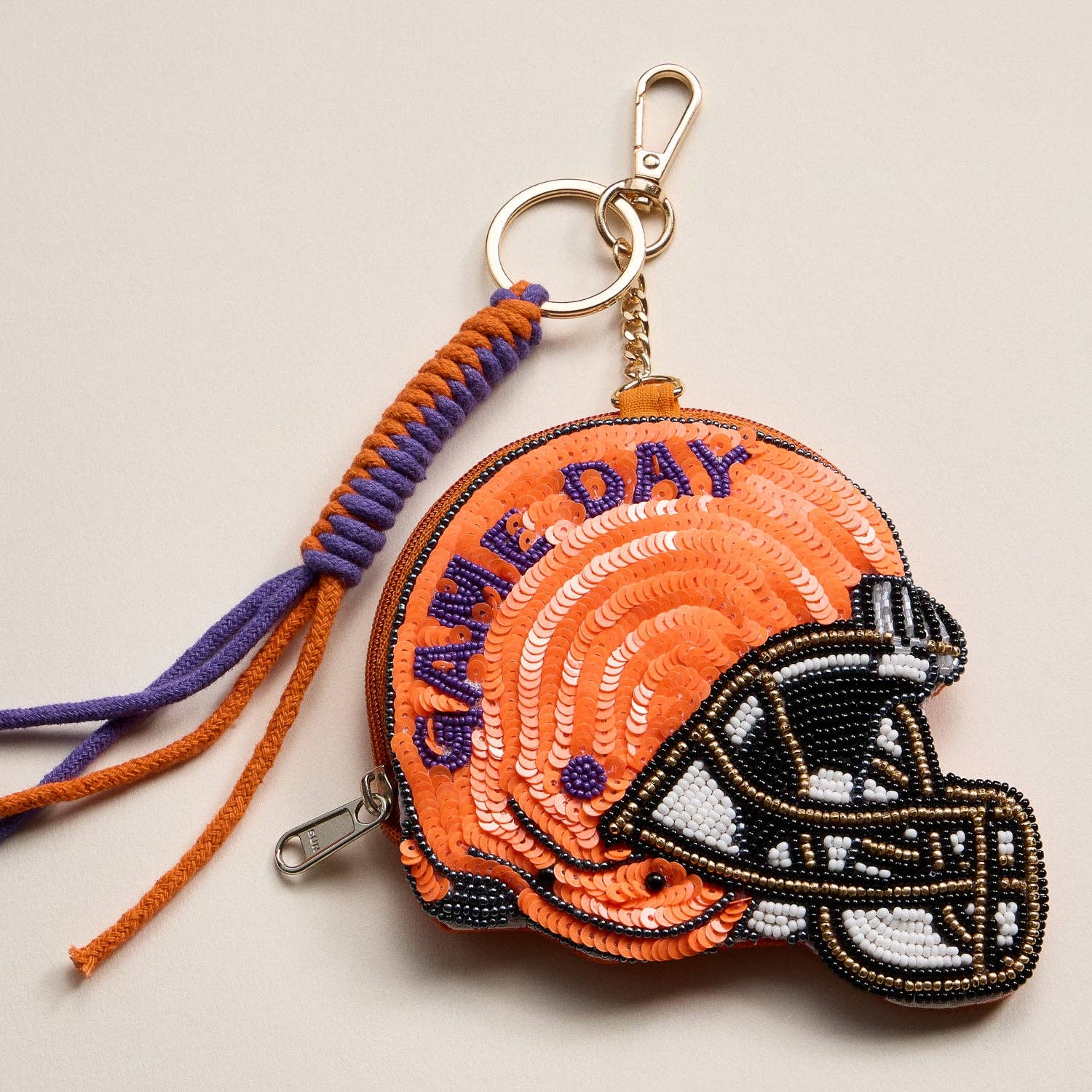 Frem - Wholesale Keychain - Women's - Game Day Beaded Helmet Keychain Pouch – Team Colors31