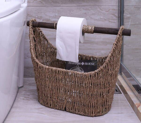 Quickway Imports - Wholesale Magazine Rack - Decorative Bathroom Basket – Handwoven Magazine Rack1