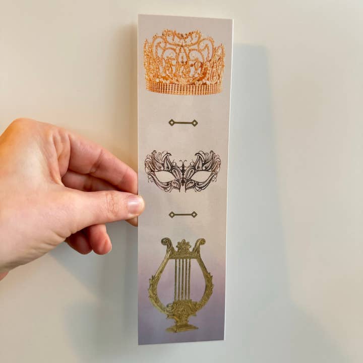 Treasured Tropes Paper Co - Wholesale Bookmark - Dread Trove Nesta Bookmark, ACOSF ACOTAR, Harp Mask Crown,