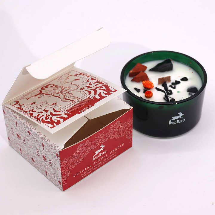 Crystal Cove - Wholesale Jar/Filled Candle - Hop Hare Crystal Magic Flower Candles - The Devil4