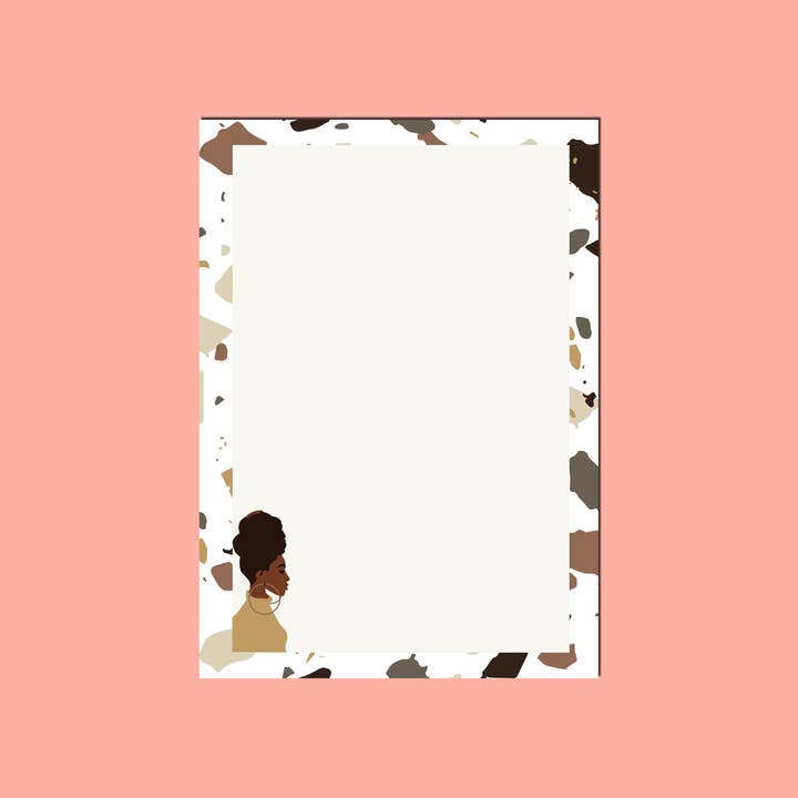 Terrazzo Pattern Blank Notepad for wholesale by Godly Gorgeous