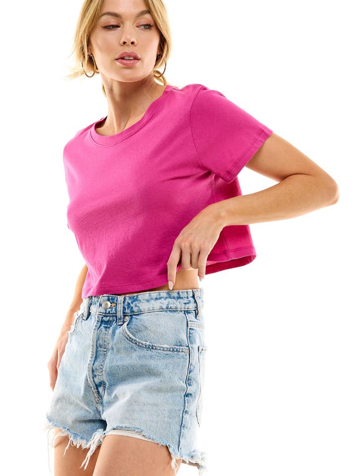 LOVING PEOPLE - Wholesale T-Shirt - Women's - Premium Cotton Crop Tees212