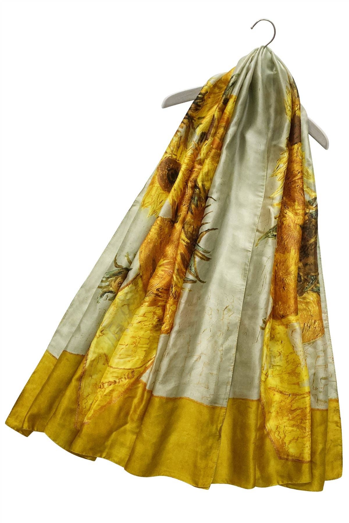 Fashion Scarf World - Wholesale Scarf - Women's - Colourful Van Gogh Sunflowers Silk Scarf3