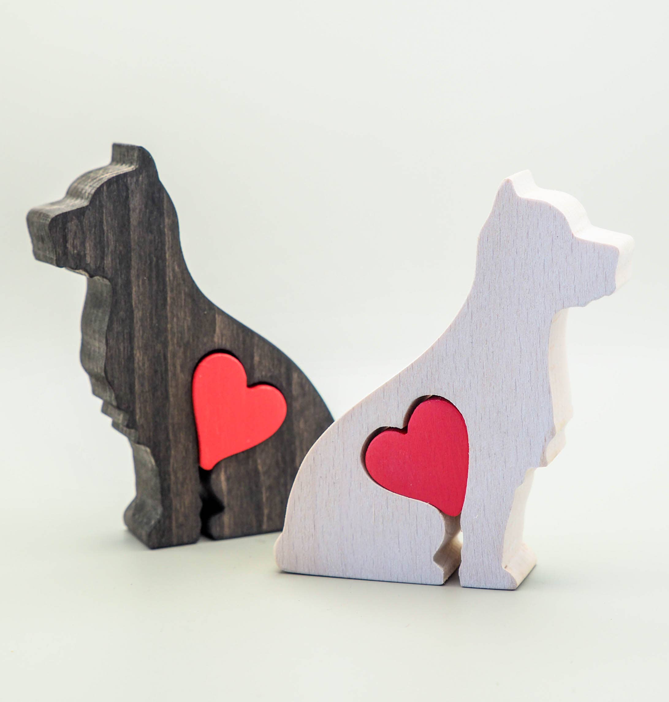Wood Metamorphosis - Wholesale Decorative Figurine - Dog figurine - West Highland Terrier With Heart Handmade0