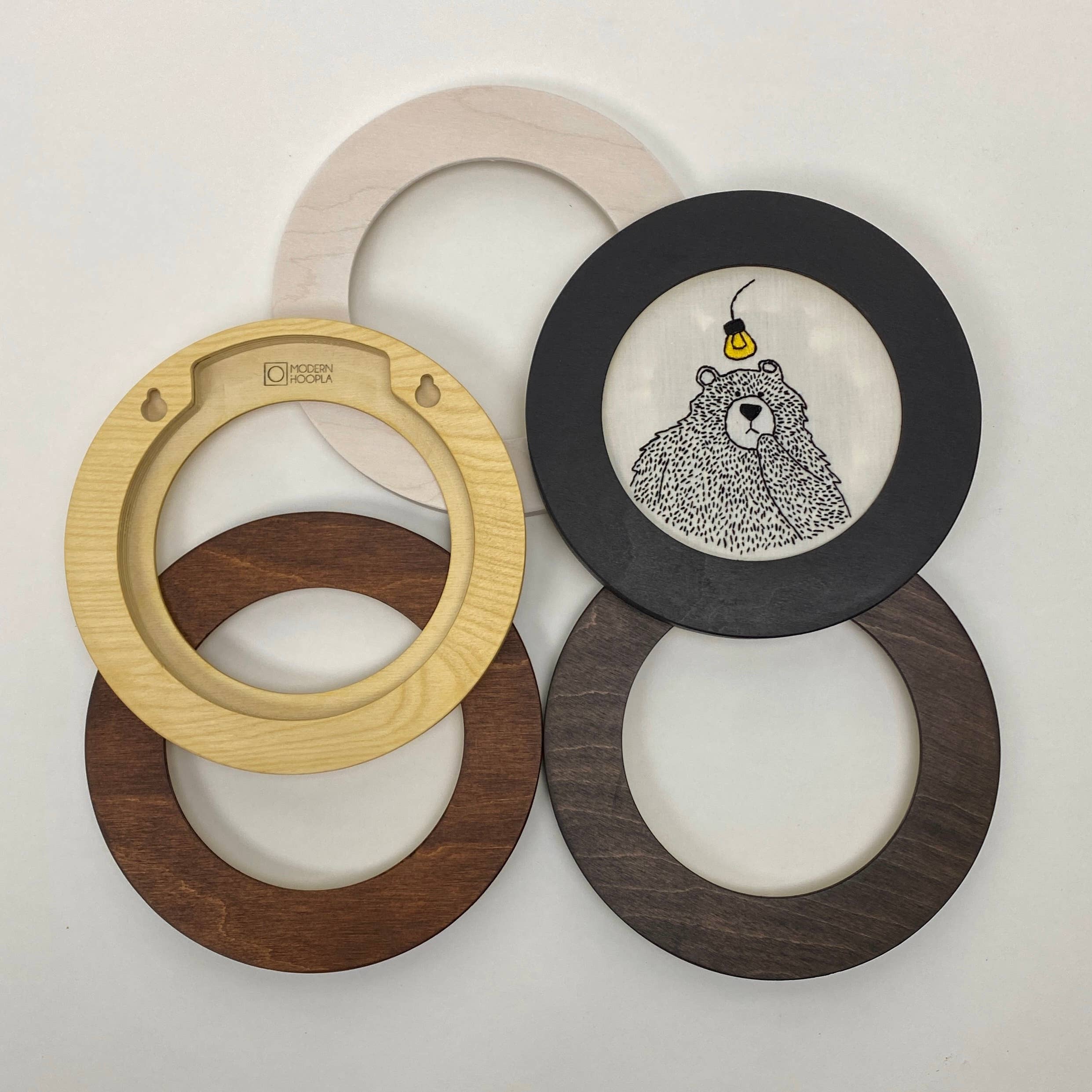 Modern Hoopla – Material para bordar/ponto de cruz por atacado – Moldura moderna para bastidor de 15 cm5