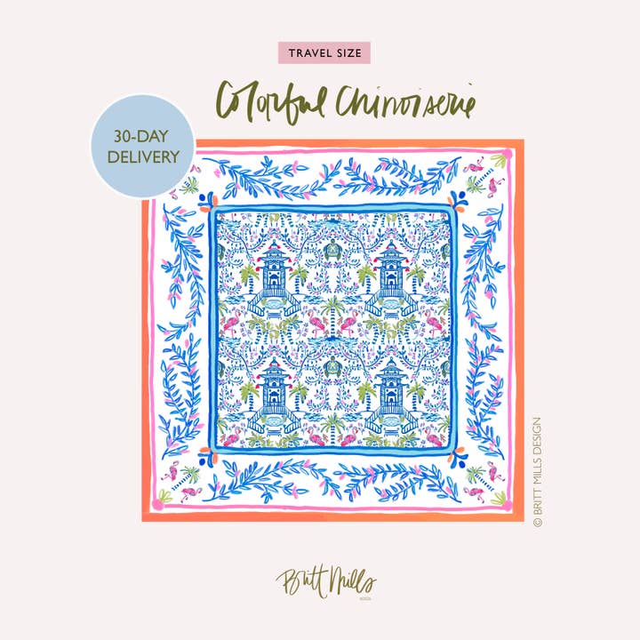 Britt Mills Mini Travel Mahjong Mat (Non-Neoprene) for wholesale by Britt Mills Design