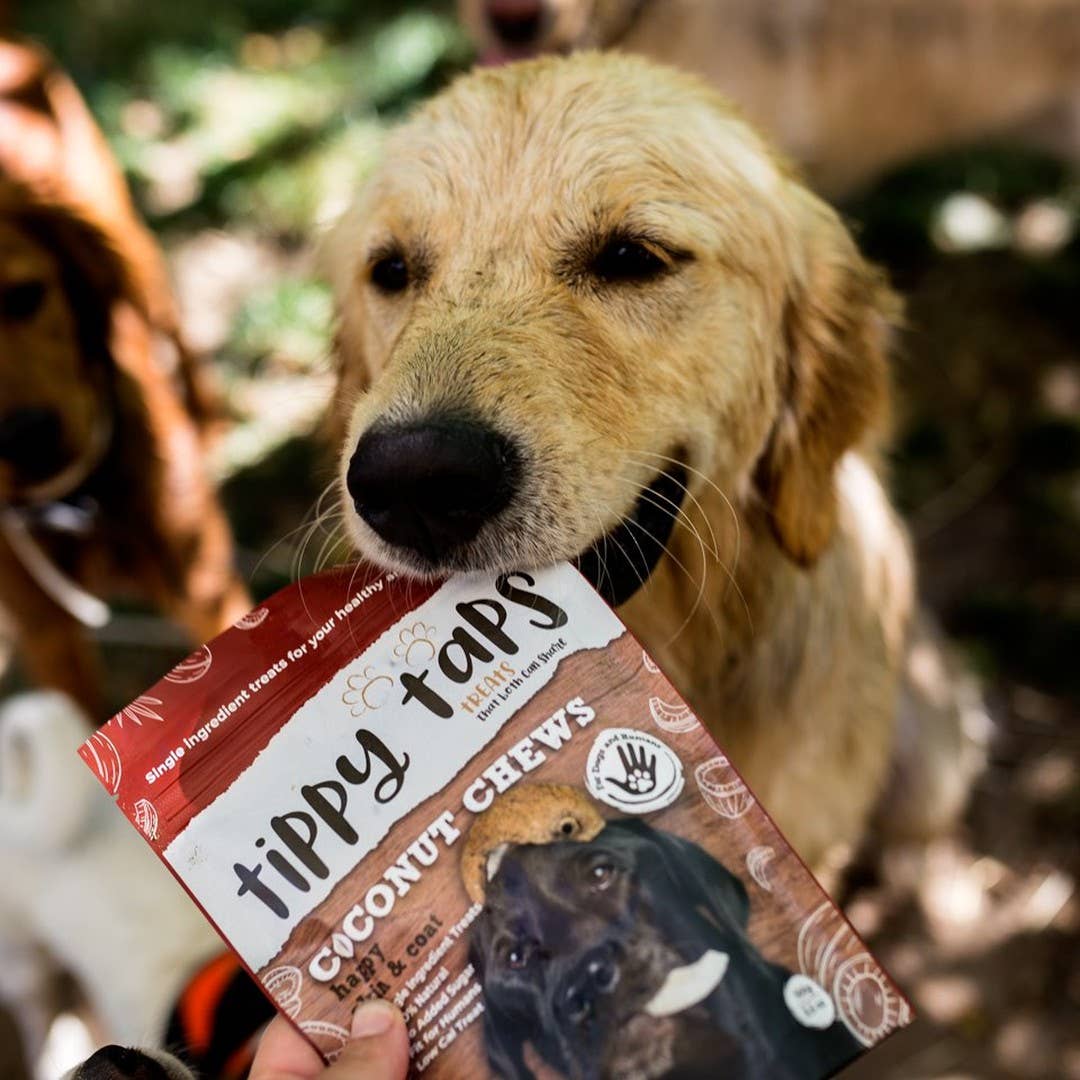 Tippy Taps Treats – Großhandel Leckerlis – Hund – Natürliche Hundesnacks, Kokos-Kauknochen 100 g, vegan & glutenfrei2