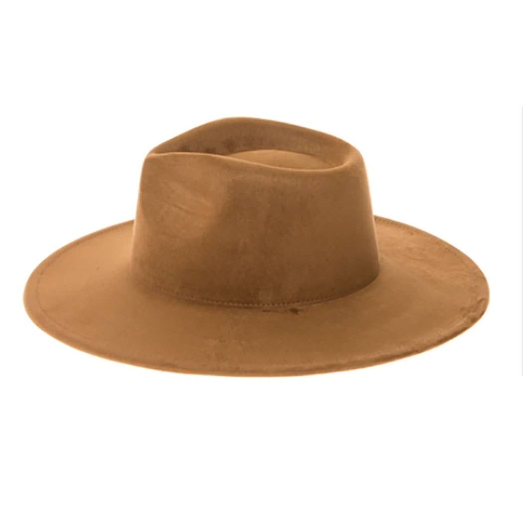 AdornWise - Wholesale Fedora - Women's - Vegan Suede Wide Brim Rancher Hat8