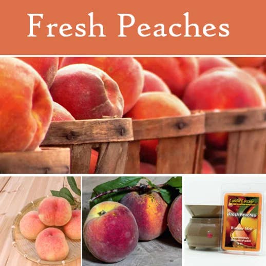Fresh Peaches Jumbo 5 oz. Wax Melt for wholesale by The Candle Cottage & DUOS Dual Fragrance Candles