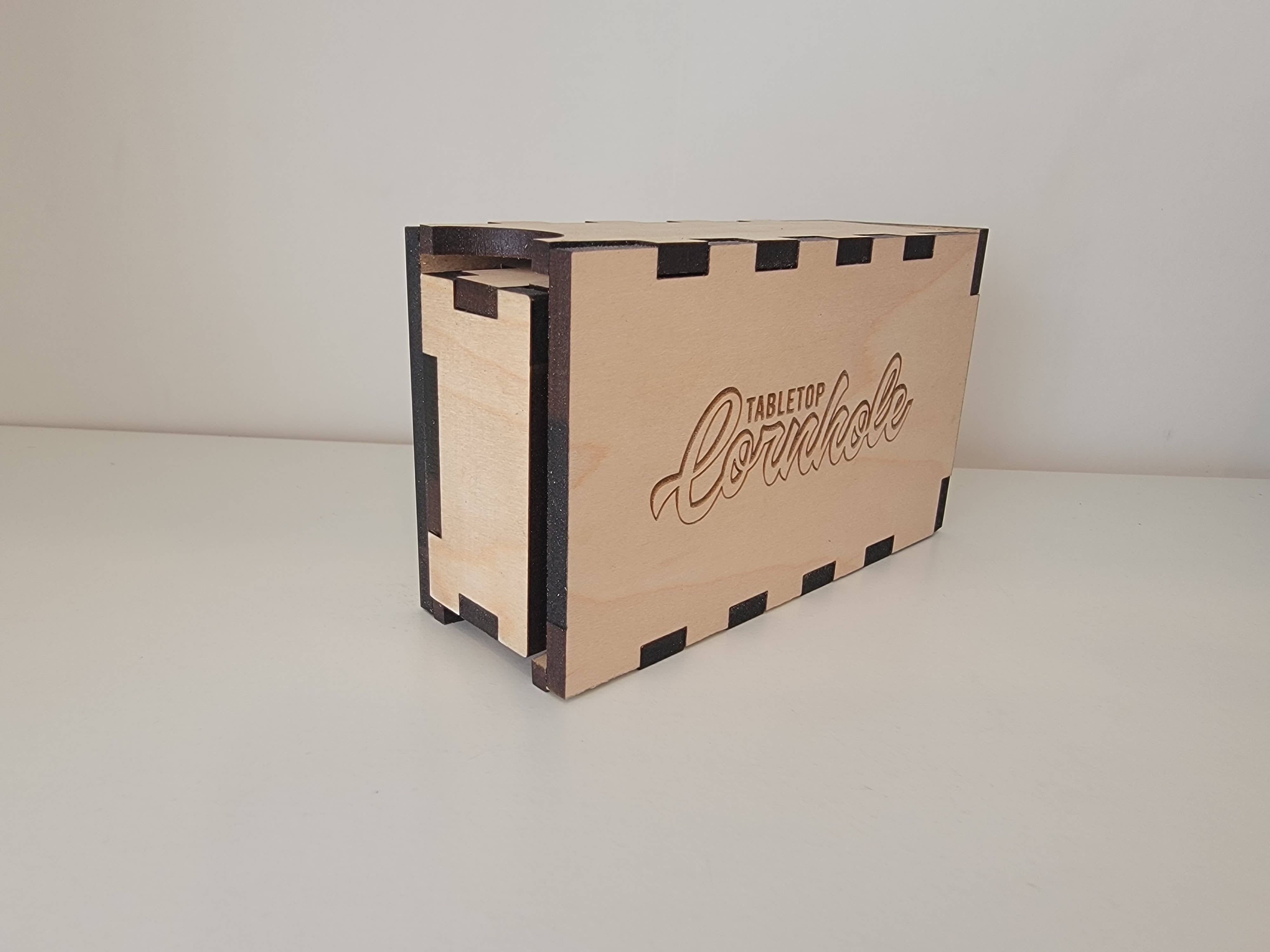 lou+teak - Wholesale Cornhole - Mini Desktop Cornhole | Laser Cut + Engrave | Hand Assembled3