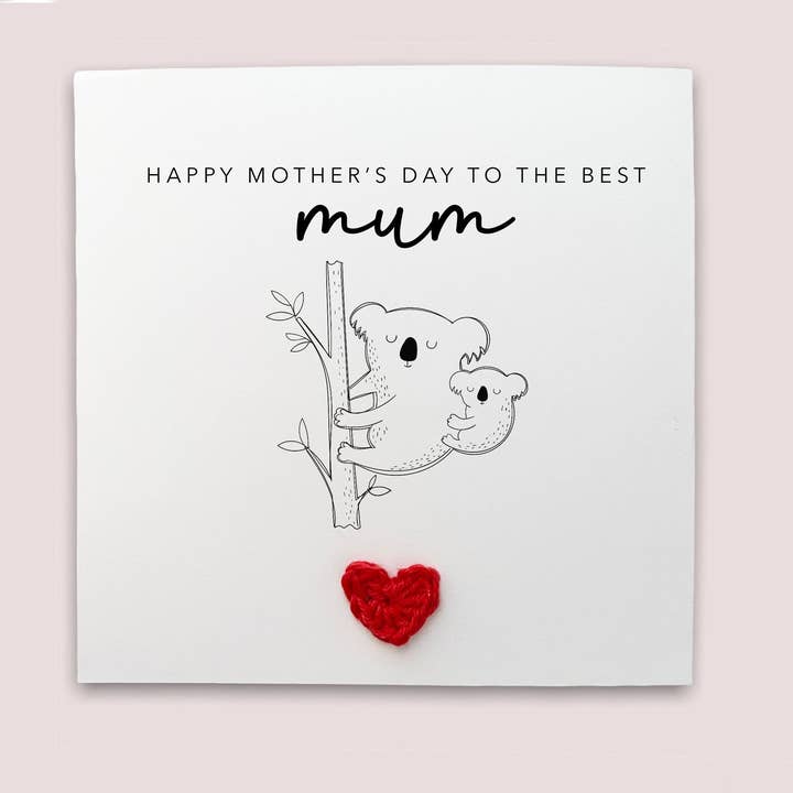 Alles Gute zum Muttertag an die beste Mama - Simple Koala Mother's D für den Großhandel von Fifi's Handcrafted