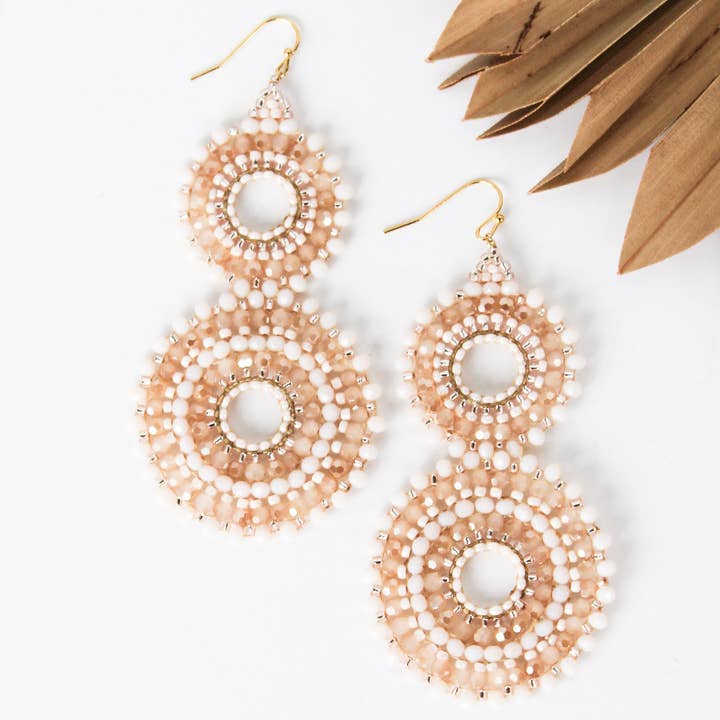 Bali Queen - Wholesale Dangle Earrings - Thai Crystal Double Circle Earrings29