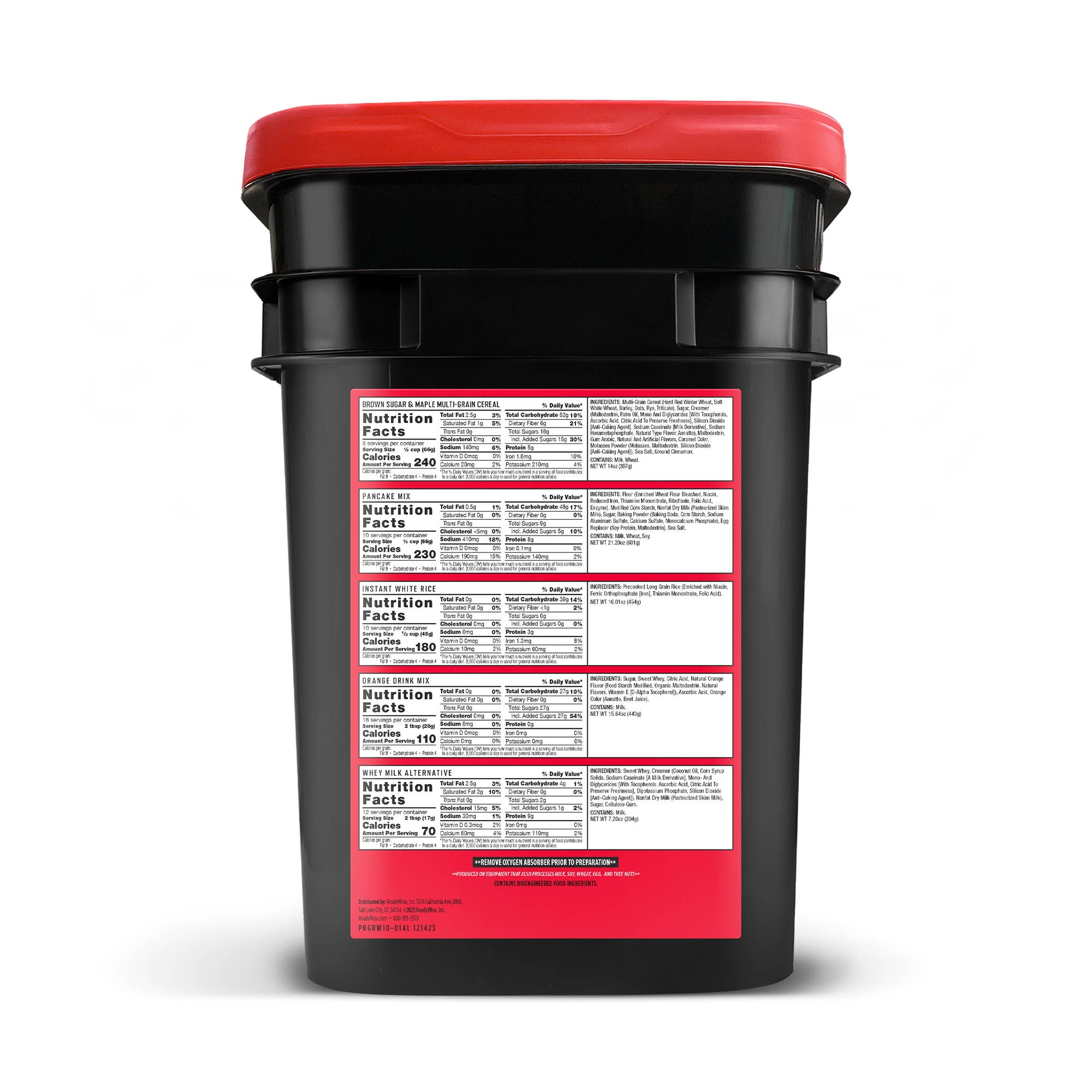 Ready Wise - Wholesale Retailer Display - Food & Drink - 14 Day Emergency Food Bucket1
