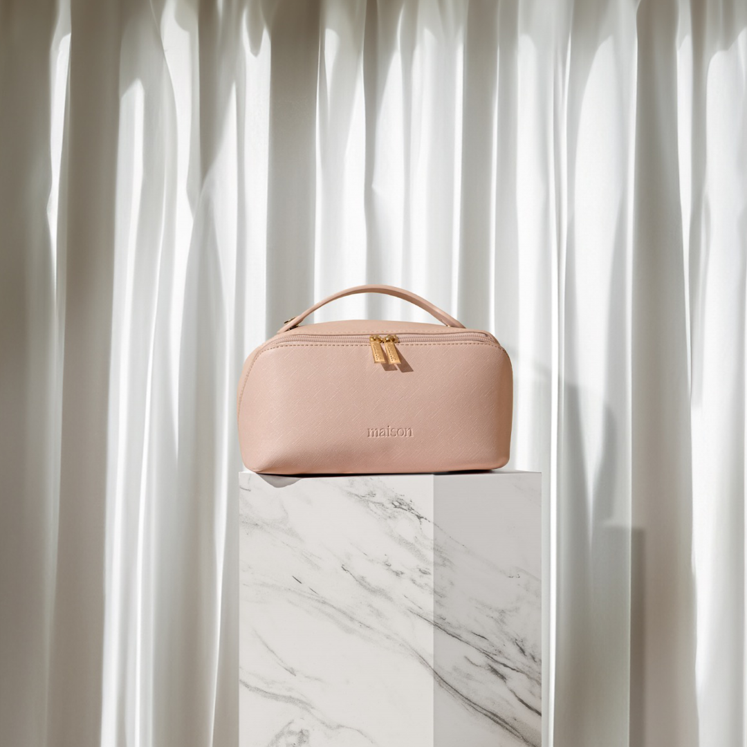 Maison Minimalist - Wholesale Makeup/Cosmetic Bag - SALY | Expandable Travel Makeup Bag12