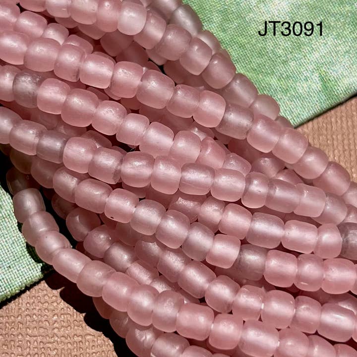 Indonesian Glass Beads - Pink, 5 Strands for wholesale by Bead Goes On