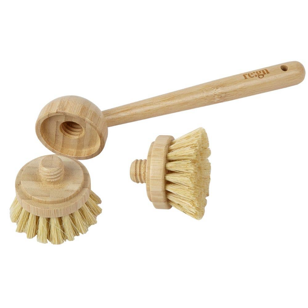 Re:gn – wholesale Cleaning brush – Modular Bamboo Dish Brush with Replaceable Heads – Sisal & Coconut Bristles4
