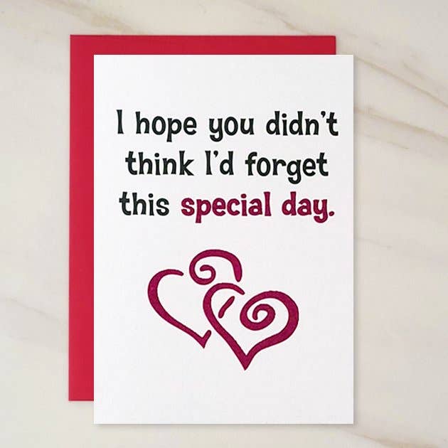 I Didn't Forget -Anniversary Greeting Card for wholesale by Wholesalegreetingcards.co
