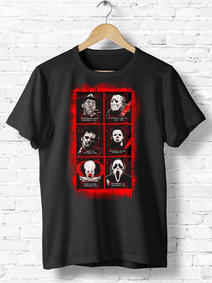 Horror Characters Of History Shirt, Friends Horror Movies for wholesale by iBuyCanvas